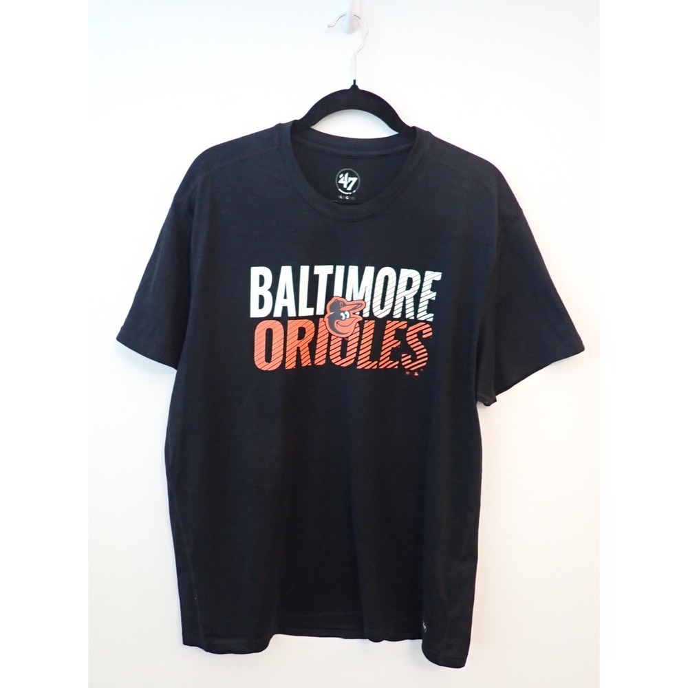 Baltimore Orioles Logo Men's Gray MLB Baseball T-Shirt Black- '47 Brand - XL